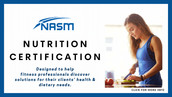 nasm nutrition certification review - nutrition certification