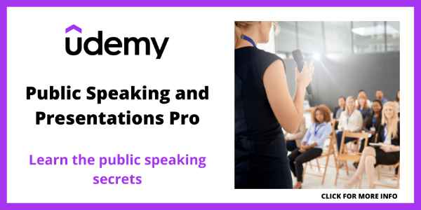 Online Workshops to Improve Communication Skills - Udemy - Public Speaking and Presentations Pro