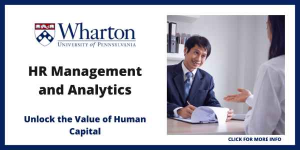 Best Human Resources Certification Online - Wharton HR Management and Analytics Certificate