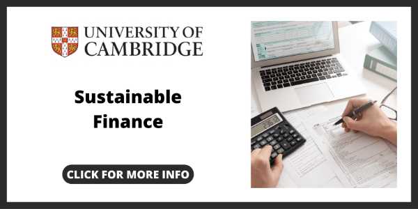 Online Certification in Finance and Accounting - Cambridge Sustainable Financial Online Short Course