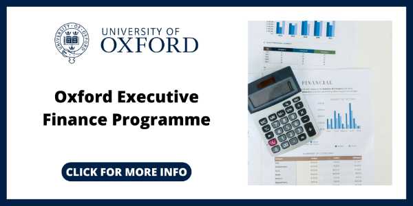 Online Certification in Finance and Accounting - Oxford Executive Finance Program