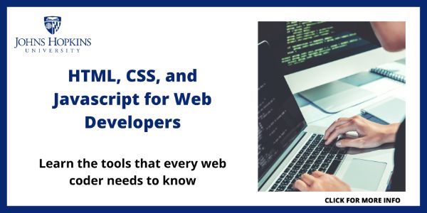 best online certification for web development - HTML CSS and JavaScript for Web Developers